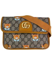 Gucci - Canvas Xkai Gg Supreme Slim Sun Oil Bear Belt Sling Bag (Authentic Pre-Loved) - Lyst