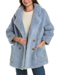 La Fiorentina - Oversized Wool-blend Teddy Coat - Lyst