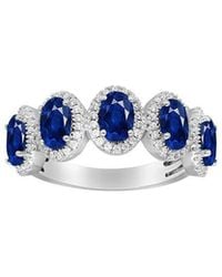 Brilliant Bloom - 14K 0.33 Ct. Tw. Lab-Grown Diamond & Emerald Ring - Lyst