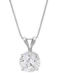 MaxColor - 14K Cz Pendant Necklace - Lyst