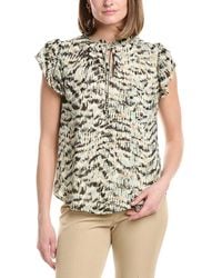 Anne Klein - Ruffle Sleeve Tie Blouse - Lyst