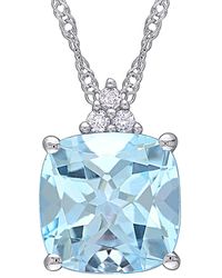Rina Limor 10k 2.53 Ct. Tw. Diamond & Sky Blue Topaz Pendant Necklace