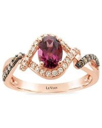 Le Vian - Le Vian 14k Strawberry Gold 1.13 Ct. Tw. Diamond & Purple Garnet Ring - Lyst
