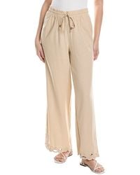 Ellen Tracy - Pull On Wide Leg Linen-Blend Pant - Lyst