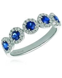 Le Vian - Le Vian 14K 0.14 Ct. Tw. Diamond & Sapphire Eternity Ring - Lyst
