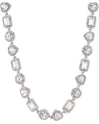Adornia - Crystal Halo Heart Chain Necklace - Lyst