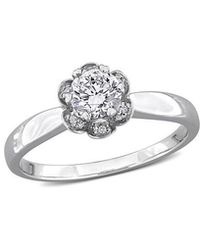 Lab Grown Diamonds - Created Forever 18K 0.53 Ct. Tw. Lab-Grown Diamond Center Design Ring - Lyst