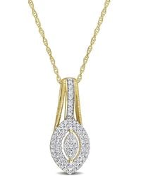 Rina Limor - 10k 0.24 Ct. Tw. Diamond Pendant Necklace - Lyst