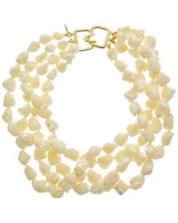 Kenneth Jay Lane - 18K Plated 12Mm Pearl Multi Row Necklace - Lyst