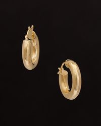 Italian Gold - 14K Polished Hoops - Lyst