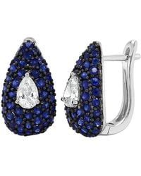 Sabrina Designs - 14K 1.83 Ct. Tw. Diamond & Sapphire Huggie Earrings - Lyst