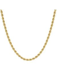 Adornia 14k Plated Rope Chain Necklace - Metallic