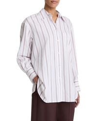 Vince - Y/D Stripe Oversized Shirt - Lyst