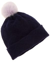 Hannah Rose - Pom Cross Country Stitch Wool & Cashmere-blend Hat - Lyst