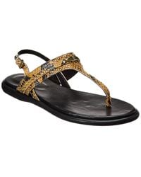 Isabel Marant - Nya Snake-Embossed Leather Sandal - Lyst