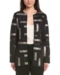 Joseph Ribkoff - Patchwork Faux Leather Jacket - Lyst