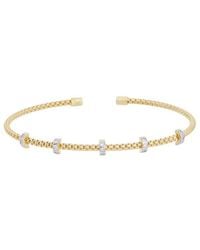 Meshmerise - 18K Plated 0.15 Ct. Tw. Diamond Mesh Bangle - Lyst