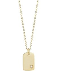 Glaze Jewelry - 14K Plated Cz Necklace - Lyst