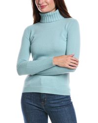 Forte - Chunky Trim Turtleneck Cashmere Sweater - Lyst