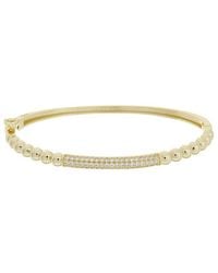 Juvell - 18K Plated Cz Bangle Bracelet - Lyst