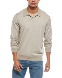 Vince - Birdseye Wool & Cashmere-Blend Johnny Collar Sweater - Lyst