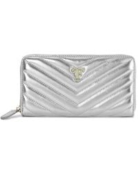Tiffany & Fred Paris - V-Shape Quilted Leather Wallet - Lyst