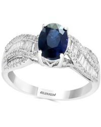 Effy - 14k 1.97 Ct. Tw. Diamond & Sapphire Half-eternity Ring - Lyst