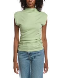 Michael Stars - Amara Mock Neck Powershoulder Top - Lyst