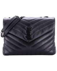 Saint Laurent - Matelasse Chevron Leather Loulou Shoulder Bag Medium (Authentic Pre-Loved) - Lyst