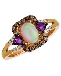 Le Vian - Le Vian 14K Rose 0.98 Ct. Tw. Diamond & Opal Ring - Lyst