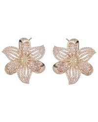 Eye Candy LA - Cz Lou Floral Stud Earrings - Lyst