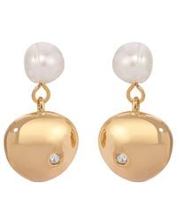 Ettika - 18K Plated 3-4Mm Pearl Stud Earrings - Lyst