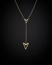 Italian Gold - Au Naturale 14k V Drop Necklace - Lyst
