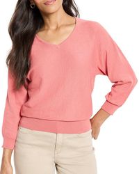 NIC+ZOE - Petite Easy V-Neck Sweater - Lyst