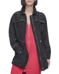 DKNY - Textured Anorak Jacket - Lyst