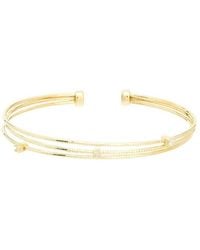 Meshmerise - 0.06 Ct. Tw. Diamond 18K Over Bangle Bracelet - Lyst