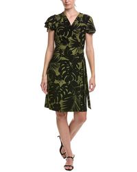 Anne Klein - Flutter Sleeve Classic Wrap Dress - Lyst