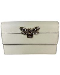 Gucci - Leather Queen Margaret Bee Wallet On A Chain (Authentic Pre-Loved) - Lyst
