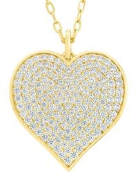 Sterling Forever - Cz Statement Necklace - Lyst