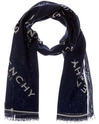 Givenchy - Shadow Wool & Silk-Blend Scarf - Lyst