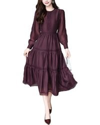 BURRYCO - Solid Midi Dress - Lyst