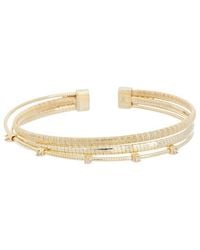 Meshmerise - 18K Plated 0.05 Ct. Tw. Diamond Mesh Bangle - Lyst