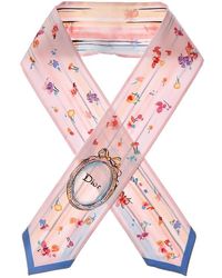 Dior - Flowers Frame Silk Scarf - Lyst