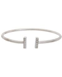 Meshmerise - 18K Over 0.10 Ct. Tw. Diamond Bangle Bracelet - Lyst