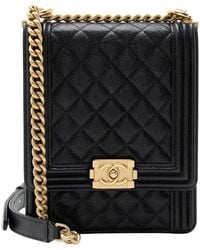 CHANEL - Caviar Leather N/S Boy Bag (Authentic Pre-Loved) - Lyst