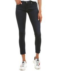 AG Jeans The Isabelle 1 Year Black Hawk High-rise Straight Crop - Blue