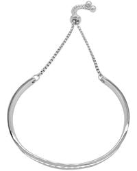 Adornia - 14k Plated Water Resistant Curved Bar Slider Bracelet - Lyst