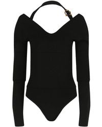 Ferragamo - V-Neck Bodysuit - Lyst
