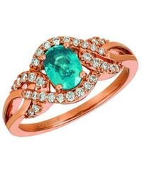 Le Vian - Royalblues 14K Rose 1.14 Ct. Tw. Diamond & Zircon Ring - Lyst