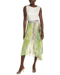 DKNY - Asymmetrical Print Chiffon Midi Skirt - Lyst